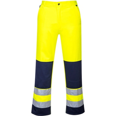 PortWest kalhoty Seville Hi-Vis TX71 do pasu reflexní Žluto-navy