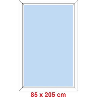 Soft Plastové okno 85x205 cm, FIX neotevíravé, Bílá/bílá