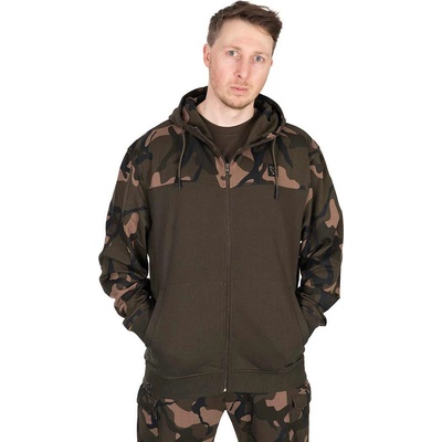 Fox LW Split Zip Hoody mikina bunda khaki/camo – Zboží Mobilmania