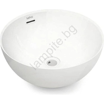 Bathco 4131 - Умивалник за плот BARI, Ø 37 см, порцелан/бял (BO0041)