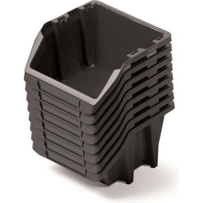 ProfiGaráž Plastové boxy 144 x 118 x 84 mm Black 8 ks