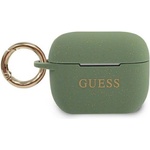GUESS Защитен калъф Guess Silicone Glitter за Apple Airpods Pro, тъмнозелен (GUACAPSILGLKA)