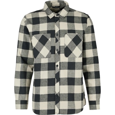 Stoic Мъжка риза с копчета Stoic MMXX. Sundsvall Check Shirt - Black / Fog Grey (033-2942-0113)