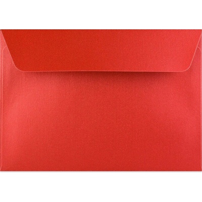 Perleťové obálky - 162 x 229 mm (C5) - Červená