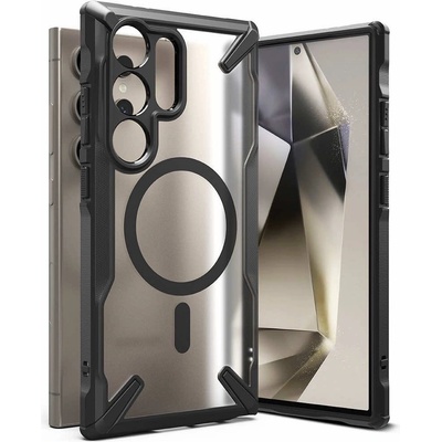 Ringke Fusion X Magnetic Case - хибриден кейс с висока степен на защита с MagSafe за Samsung Galaxy S24 Ulta (черен-мат)