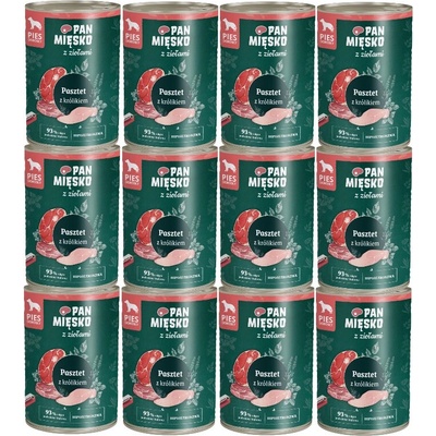 Pan Miesko s bylinkami paštéta s králikom 12 x 400 g