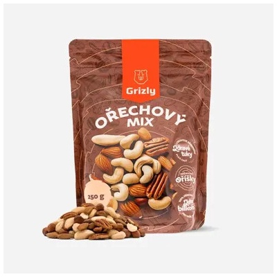 GRIZLY Ořechový mix 5 x 250 g