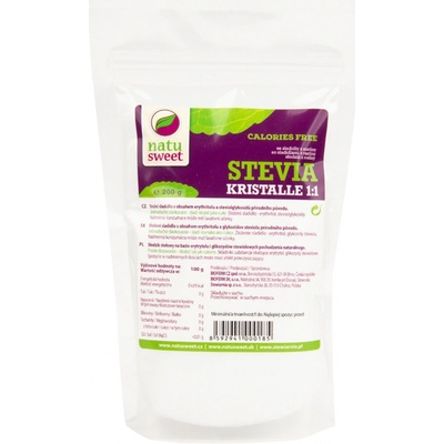 Natusweet Sladidlo ze stévie kristalle 1:1 200 g
