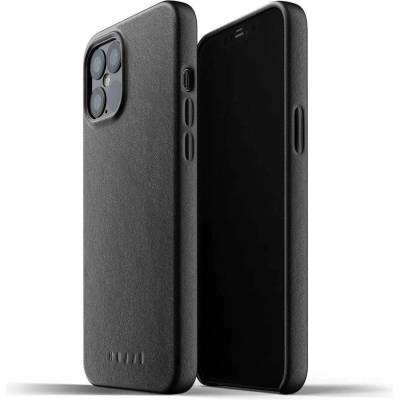 Mujjo Full Leather Case - кожен (естествена кожа) кейс за iPhone 12 Pro Max (черен)