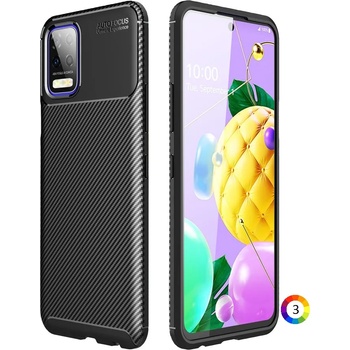 LG K42/K52/K62/Q52 Удароустойчив Carbon Fiber Калъф и Протектор