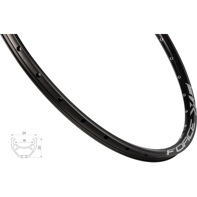 Ráfek Force XC BASIC DISC 559x19, 32děr, černý