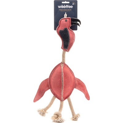Wooffee pravá kože plameňák s provazy 44 cm