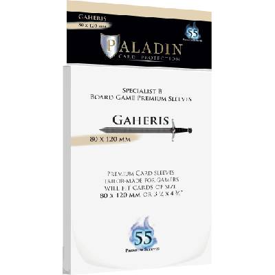 Протектори за карти Paladin Card Protection - Gaheris, Specialist B, 80 х 120 mm (55 бр. ) (PALGAHCLR1)