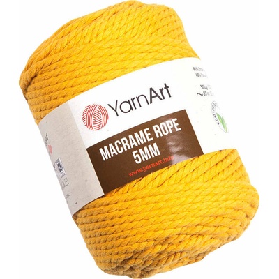 YARNART Macrame Rope 5 mm 85 m 764 Yellow юта (Macrame Rope 5 mm 764)