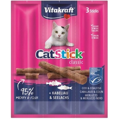 Vitakraft Cat Stick Mini cod + tuna 3 ks