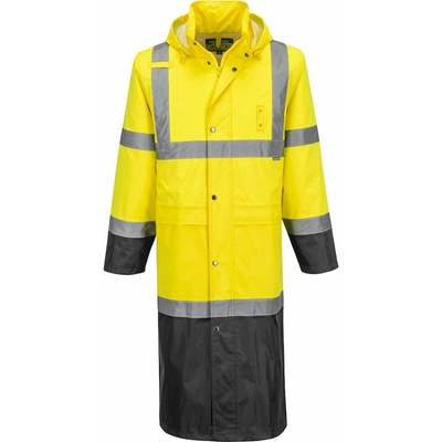 PortWest plášť H446 Hi-Vis Contrast Raincoat reflexní oranžová/navy