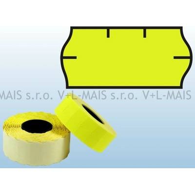 Cenové etikety 26x12mm, žluté CONTACT