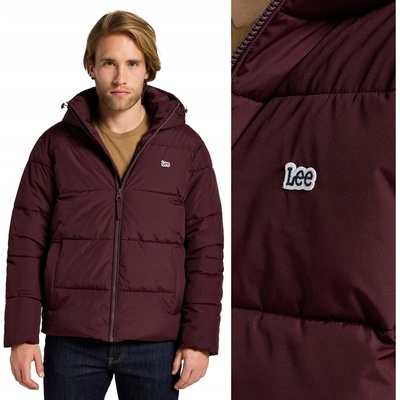 Lee PUFFER JACKET VELVET BEET 112355679 Bordová