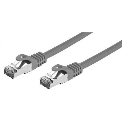 C-TECH CB-PP7-10 patch, Cat7, S/FTP, 10m, šedý