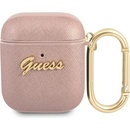 Guess Saffiano PC/PU Metal Logo puzdro pre Airpods 1/2 GUA2SASMP