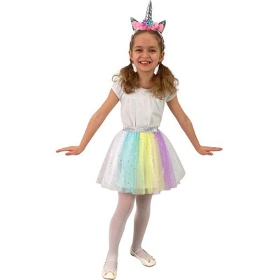 Rappa Детски костюм пола туту еднорог с лента за глава