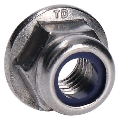 Nerezová matica poistná (M6), podobné DIN6926 /AISI304, s polyamidovou vložkou a podložkou