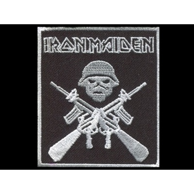 Nášivka IRON MAIDEN guns vyšívaná zažehlovací – Zboží Dáma