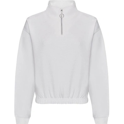 Just Hoods dámská mikina se 1/4 zipem JH037 Arctic White
