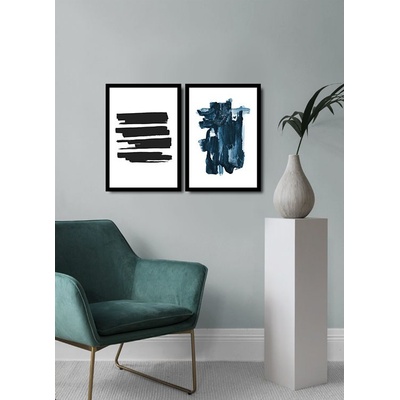 ASIR Obraz na MDF s rámem 2ks NEIDENTIFIKOVATELNÉ OBRAZCE 36 x 51 cm