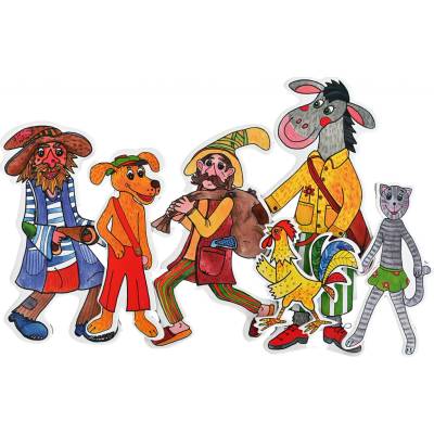 Marionetino Zvířátka a loupežníci loutky 7 ks