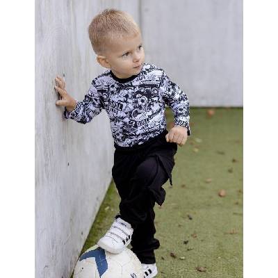 Detské body FOOTBALL s dlhým rukávom Football čierna