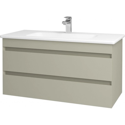 DŘEVOJAS MAJESTY SZZ2 100 skříňka s umyvadlem Euphoria 100 L04 Béžová vysoký lesk