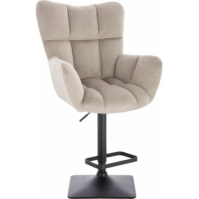 LuxuryForm Design Aurora Velur na čiernej hranatej podstave latte