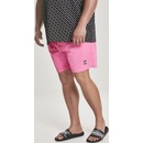 Urban Classics Barevné plavky šortky kontrastní šňůrkou růžová neonová