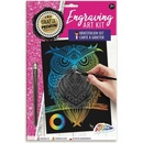 GRAFIX Dúhový škrabací obrázok Sova