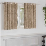 Pure Line Home Кадифени завеси в цвят таупе с метални халки, 2 бр. , 140 x 140 см