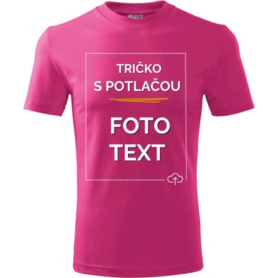 Tričko s potlačou ružová