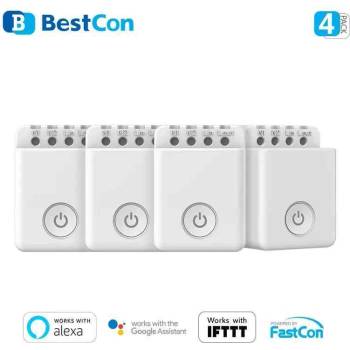 BestCon MCB1 реле с Wi-Fi управление комплект (четири броя) (6924826703348)