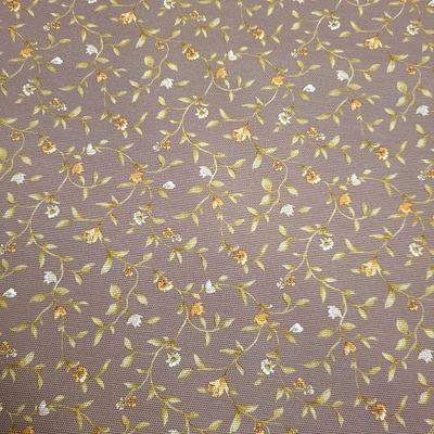 Dekorační látka MILFLORES hnědý šíře 140 cm
