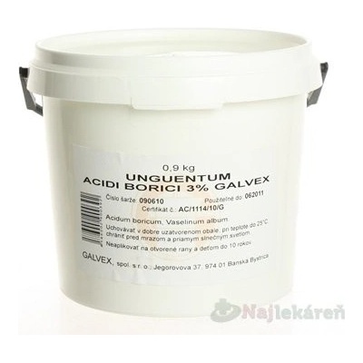 UNGUENTUM ACIDI BORICI 3% GALVEX 900 g
