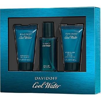 Davidoff Cool Water pro muže EDT 40 ml + sprchový gel 50 ml + balzám po holení 50 ml dárková sada