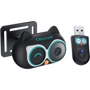 Ottocast Комплект безжичен адаптер за Apple CarPlay и вътрешна камера - Ottocast Cabin Care Wireless CarPlay Camera Adapter (черен) (CA520-T)