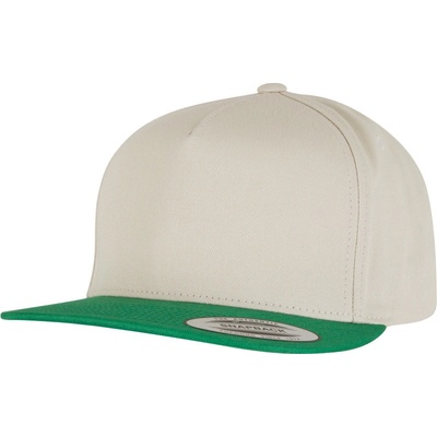 Flexfit Flexfit 6007/6007T Snapback 5 panelová COT556007ako99-beige/green Béžova/zelená