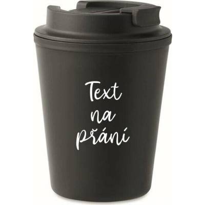 Giftie TEXT NA PŘÁNÍ černý termohrnek 300 ml