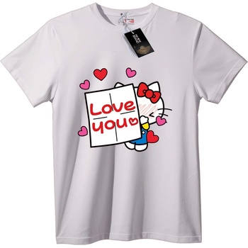NOONEBRAND Тениска Hello Kitty Обичам Те - 4XL, White