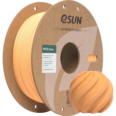 eSUN PETG-Matte Apricot - 1, 75 mm / 1000 g (PETG-MT175O-AP1P1)
