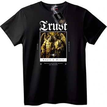 NOONEBRAND Тениска Доверие Ангел и Дявол - 2XL, White