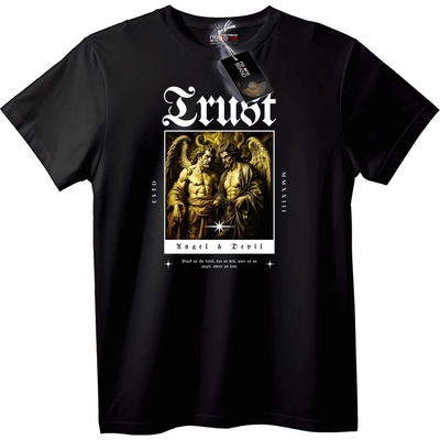 NOONEBRAND Тениска Доверие Ангел и Дявол - 2XL, White