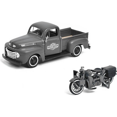 Harley Davidson Maisto Ford F 1 Pickup 1948 + Wla Flathead 1942 1:24