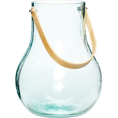 Hübsch Ваза Hübsch стъклена с дръжка за хващане зелена (950201)